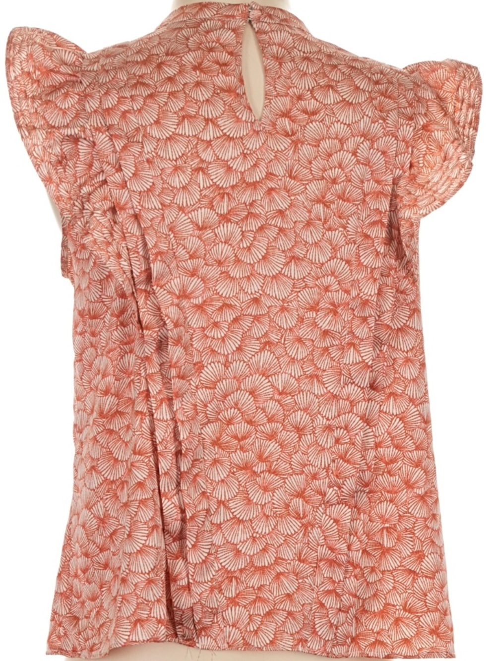Ryegrass Round Neck Flutter Sleeveless Blouse Size L - Picture 3 of 5